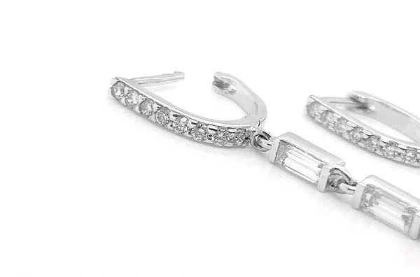 Earrings 18kt Gold Romantic Dangle with Diamonds - Albert Hern Fine Jewelry