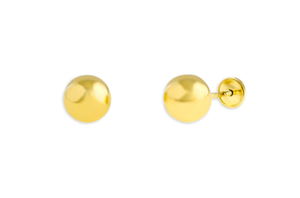 Mini Earrings 18kt Gold Ball 5mm Studs - Albert Hern Fine Jewelry