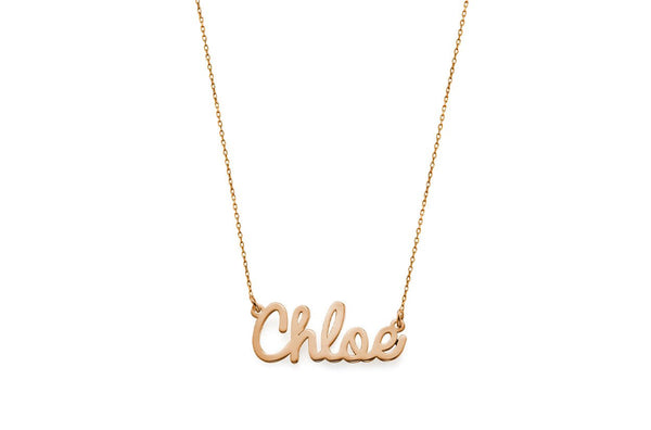 Necklace 14kt Gold One Name Personalized - Albert Hern Fine Jewelry