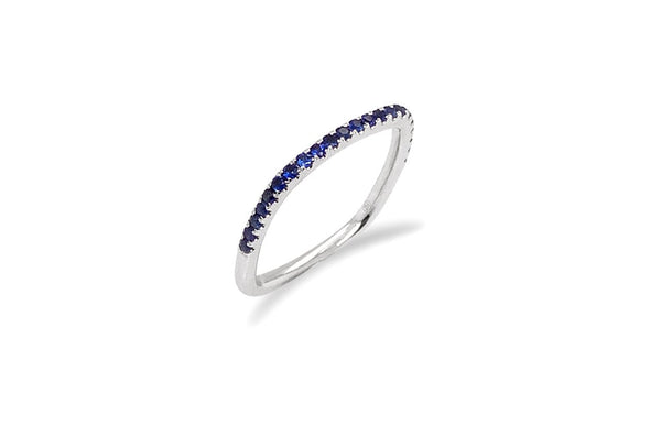 Ring 18kt Gold Half Band Mini Round Gems - Albert Hern Fine Jewelry