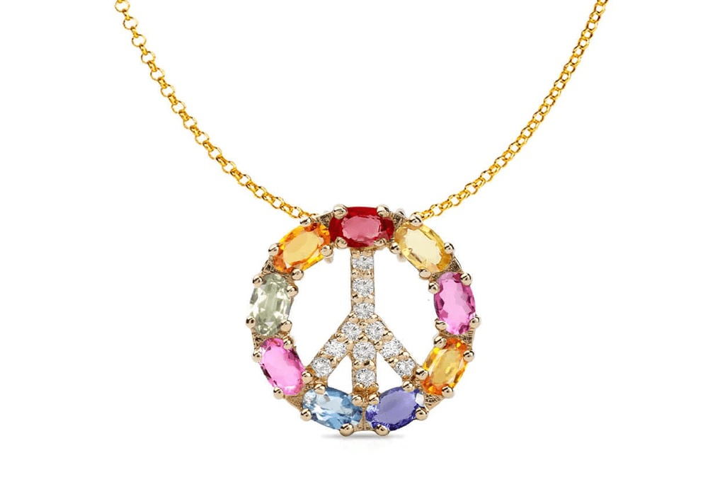 Multi stone initial necklace | A world of colors and joy | Albert Hern