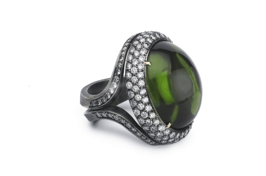 Ring Black Rhodium Gem  | AGTA Spectrum Awards | Albert Hern