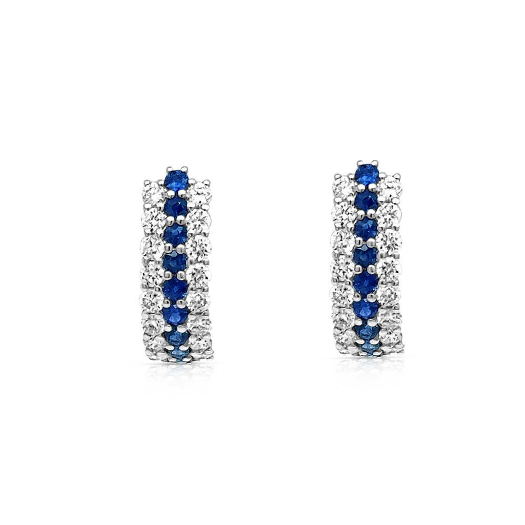 Earrings 18kt Gold Hoops Gemstones & Diamonds