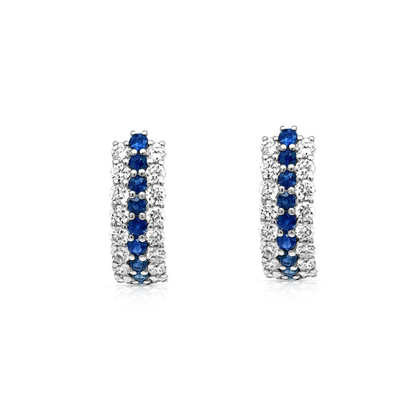 Earrings 18kt Gold Hoops Gemstones & Diamonds