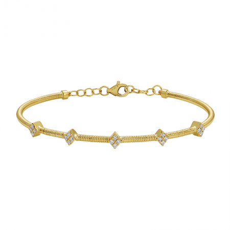 Bracelet 14kt Yellow Gold & Diamonds Bangle