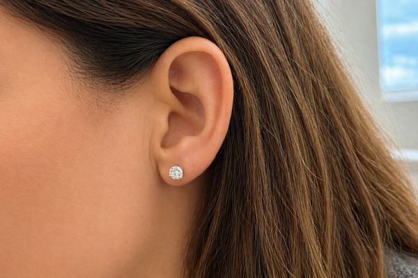 Earrings 1.80 cts GIA Natural Round Diamonds Platinum Studs