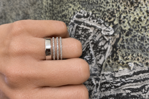 Ring 14kt White Gold & Diamonds
