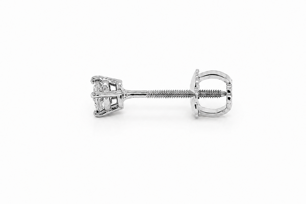 Mini Earrings 18kt White Gold Diamonds Round Studs