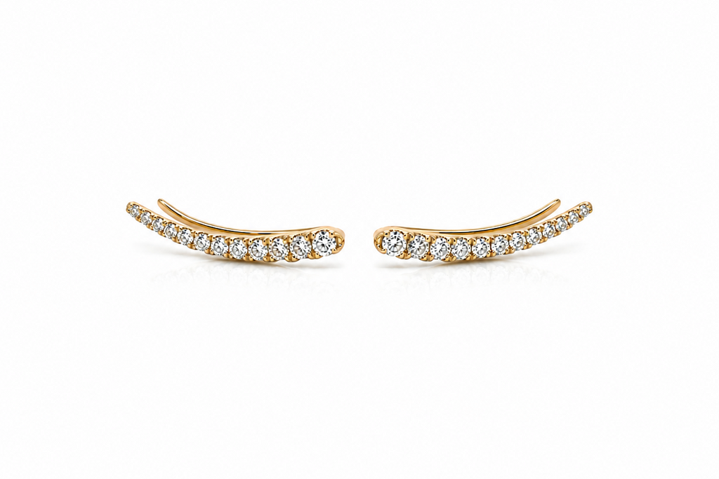 Earrings Crawler 14kt Yellow Gold & Diamonds