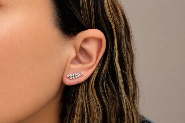 Earrings Crawler 14kt White Gold & Diamonds