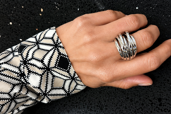 De Grisogono Allegra Ring 18k White Gold Size 6.5 26.00 Grams