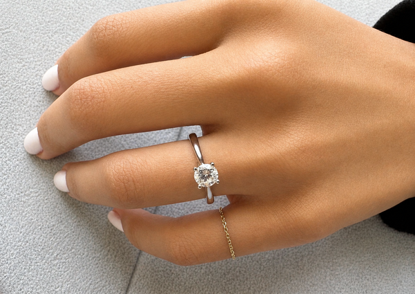 Ring Platinum GIA Round Diamond 1.23cts Solitaire