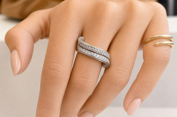 Ring 18kt Gold S with Diamonds