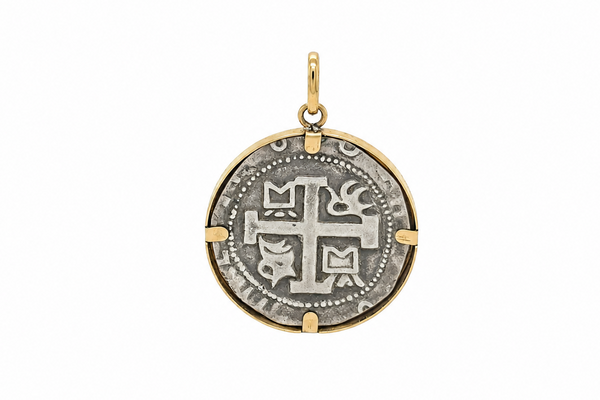 Pendant Spanish Coin Bezel 14kt Yellow Gold