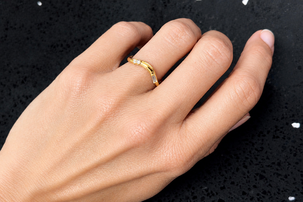 Ring 14kt Yellow Gold & Mixed Cut Diamonds