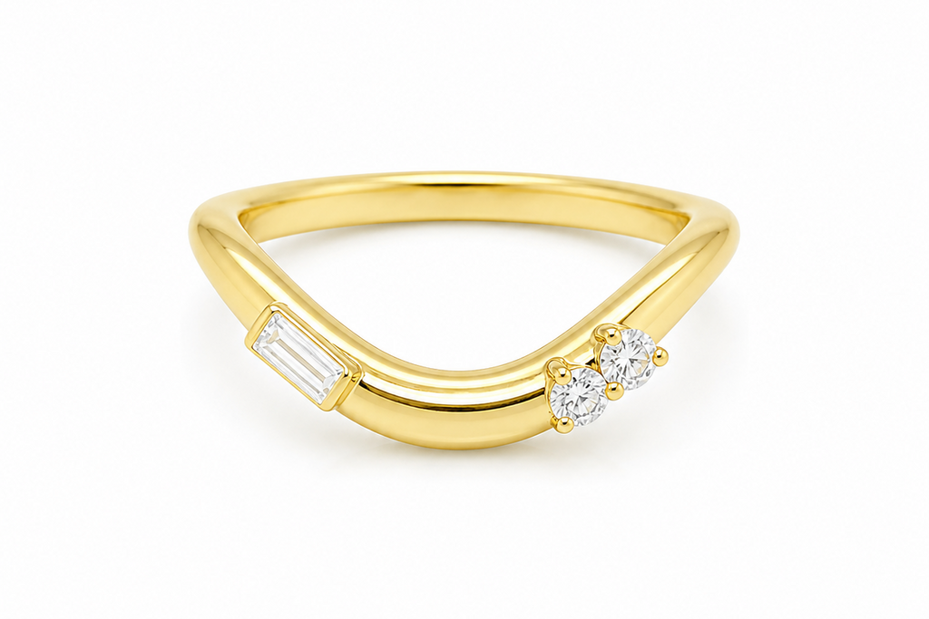 Ring 14kt Yellow Gold & Mixed Cut Diamonds