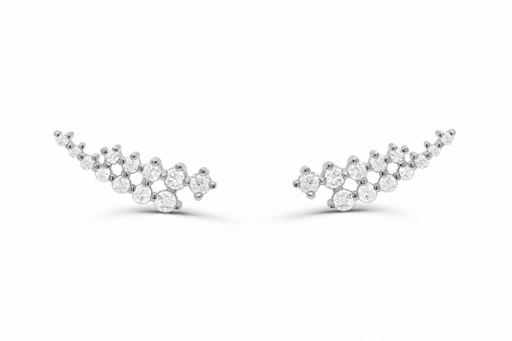 Earrings Crawler 14kt White Gold & Diamonds