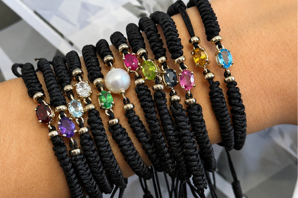 March Aquamarine & Gold Birthstone Bracelet