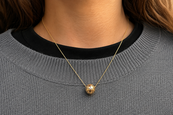 Necklace 14kt Gold Soccer Ball