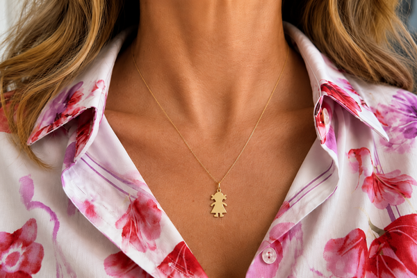 Pendant 14kt Gold Small Girl