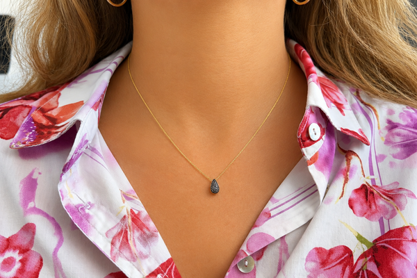 Pendant Rondelle  14kt Yellow Gold and Diamonds