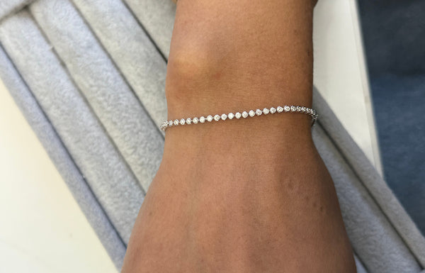 Bracelet Tennis 14kt White Gold & 81 Diamonds 1.00 cts