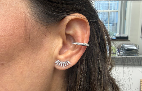 Earrings 18kt Gold  Diamonds Ear Cuff