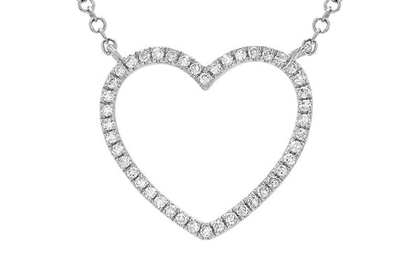 Necklace 14 Kt Gold Heart Shape with Diamond