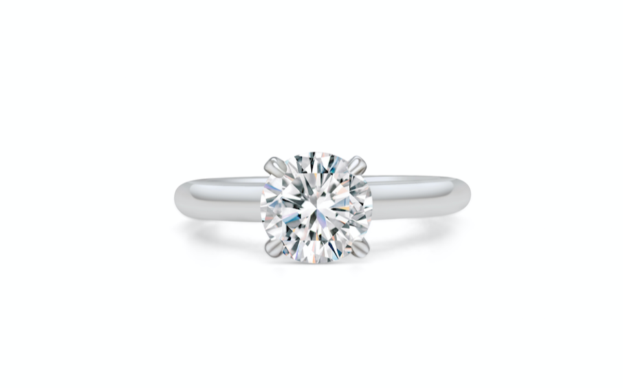 Ring Cartier 1895 Solitaire Engagement 1.09 ct GIA F VVS1 Round Diamond in Platinum