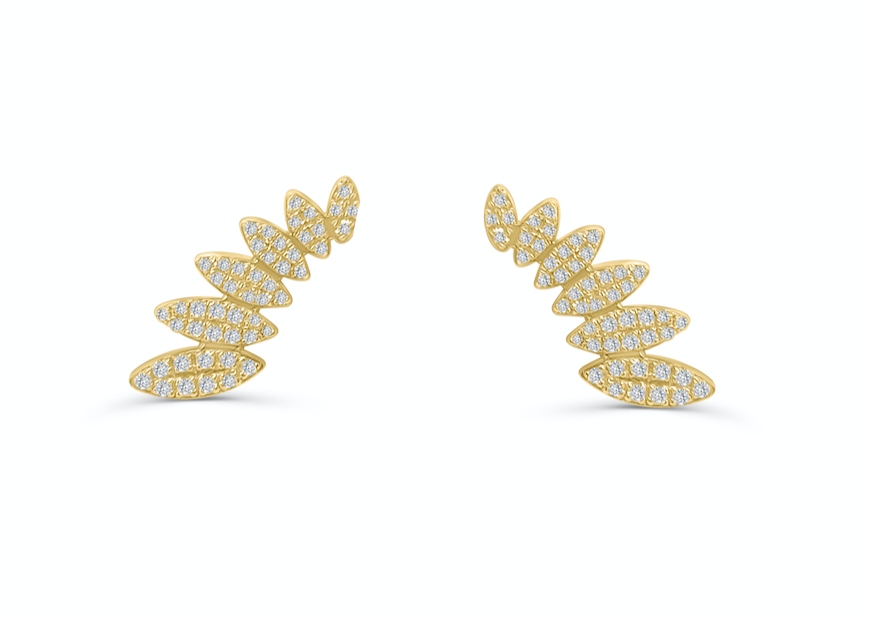 Earrings Wings 14kt Gold & Diamonds