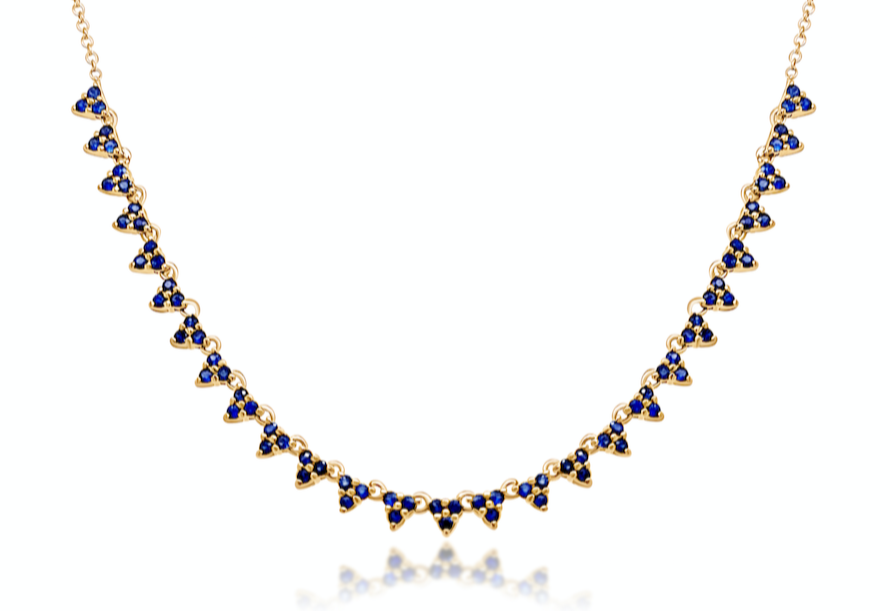 Necklace 14kt Gold Sapphires