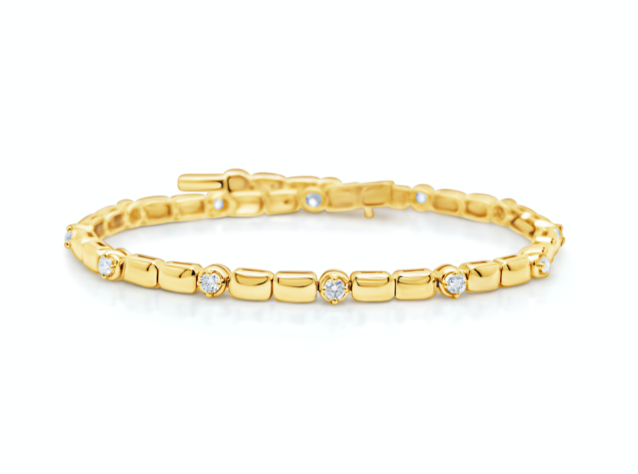 Bracelet 14kt Yellow Gold & Diamonds