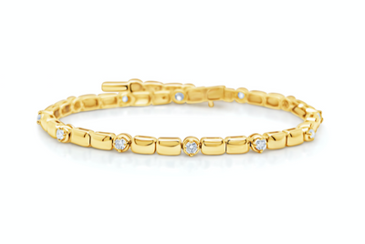 Bracelet 14kt Yellow Gold & Diamonds