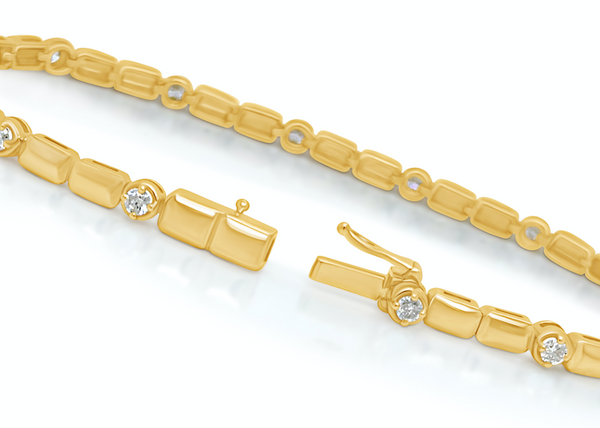 Bracelet 14kt Yellow Gold & Diamonds