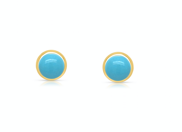 Mini Earrings 18kt Gold Turquoise Studs