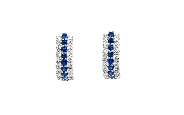 Earrings 18kt Gold Hoops Gemstones & Diamonds