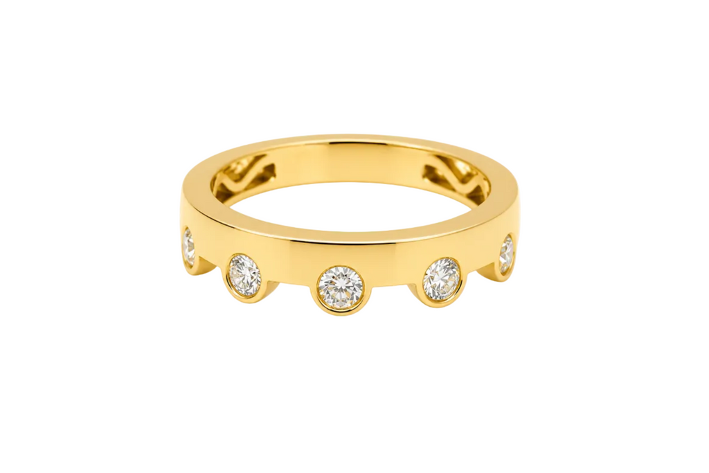 Ring 14Kt Yellow Gold Diamonds