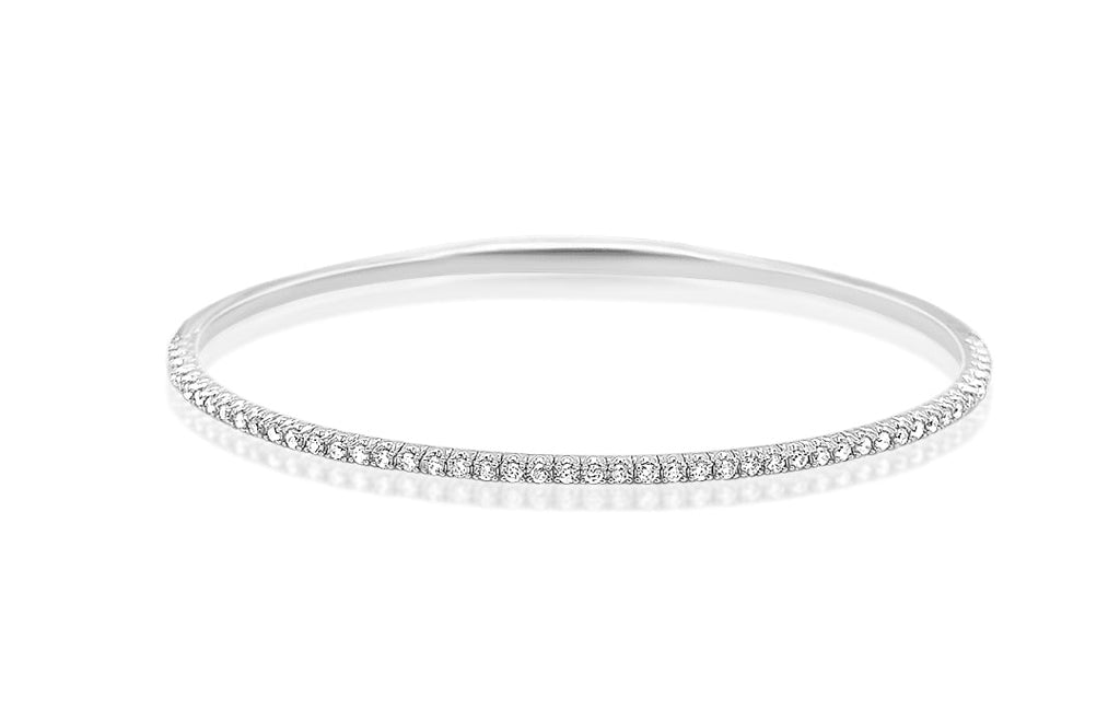 Bracelet 14kt White Gold & Diamonds Bangle Tennis