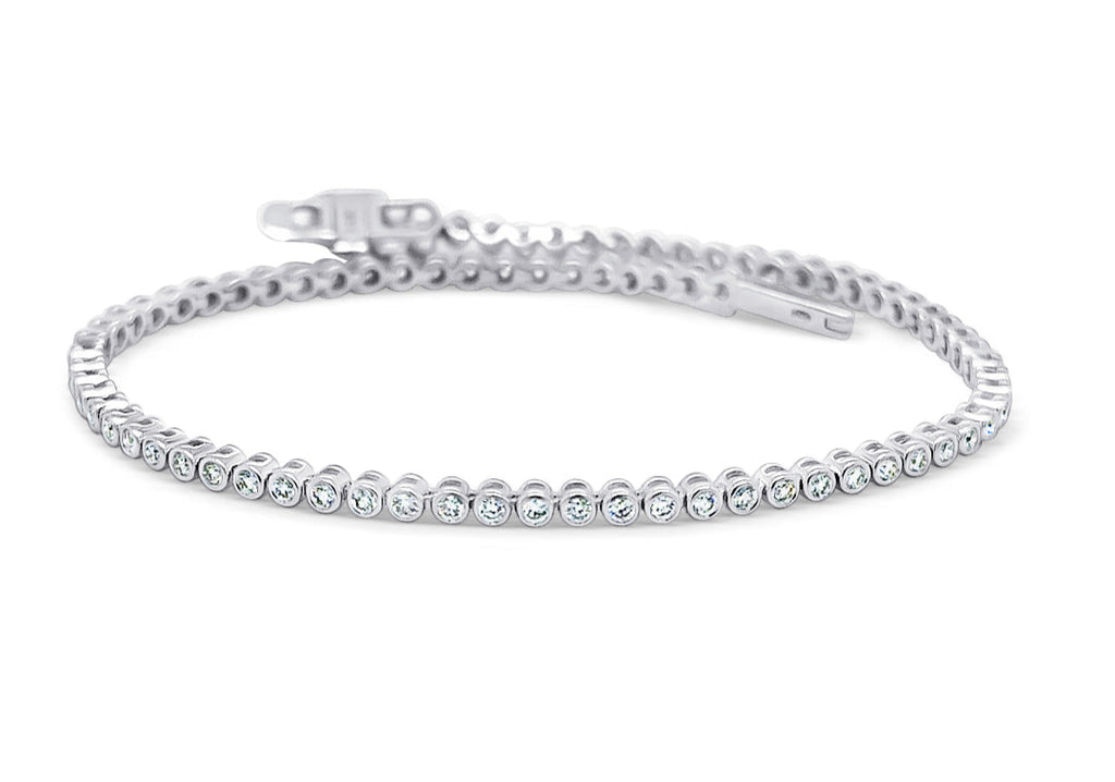 Bracelet Tennis 14kt White Gold & 81 Diamonds 1.00 cts