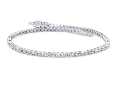 Bracelet Tennis 14kt White Gold & 81 Diamonds 1.00 cts