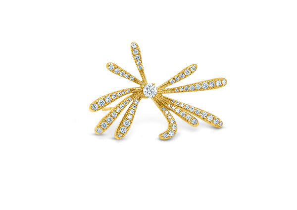 Earrings 18kt Yellow Gold with Diamonds