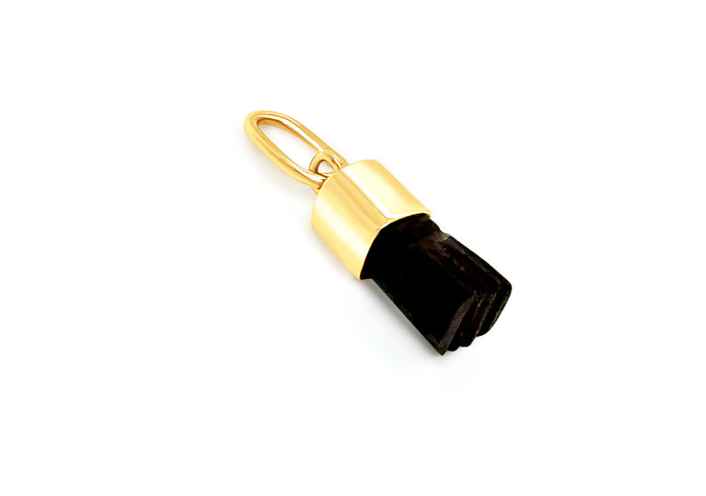 Pendant 14kt Gold Black Hand Jet Azabache