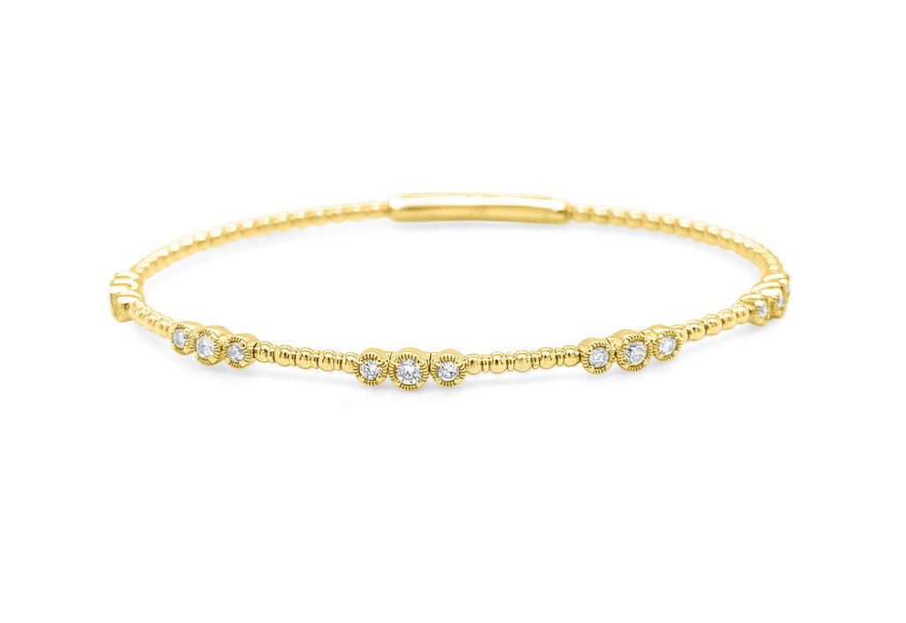 Bracelet 14kt Yellow Gold & Diamonds Bangle