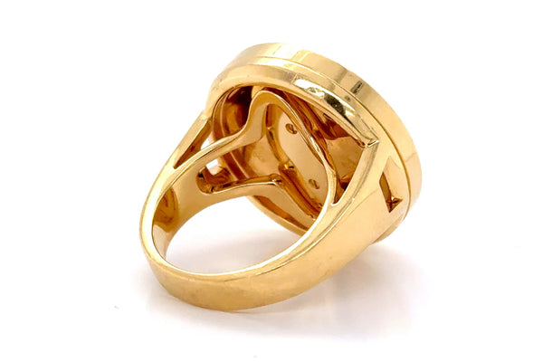 Ring Cartier Pasha Vintage Mother of Pearl Diamond 18k Yellow Gold