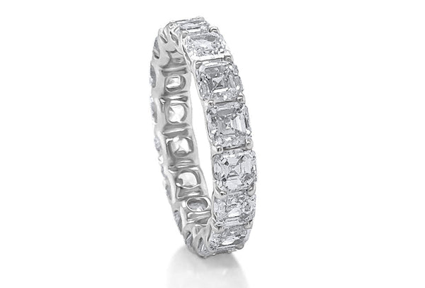 Eternity Ring 4.96 cts Radiant Cut Lab Diamonds & Platinum