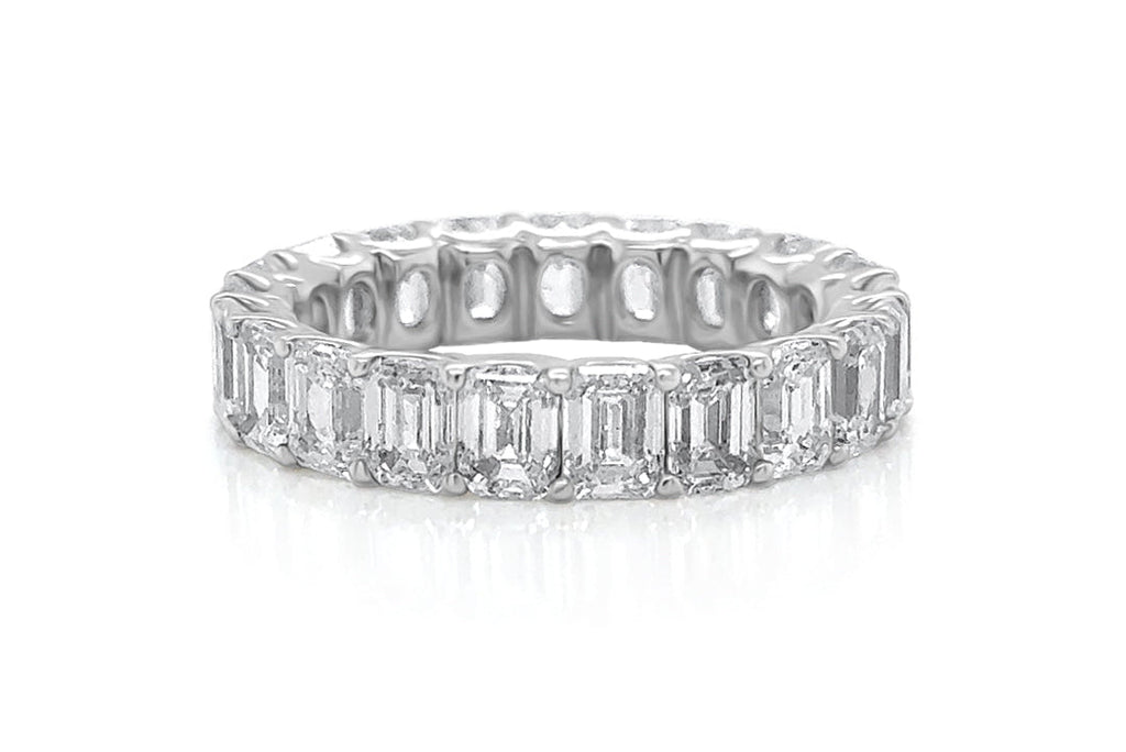 Eternity Ring 5.16cts Emerald Cut Lab Diamonds & Platinum