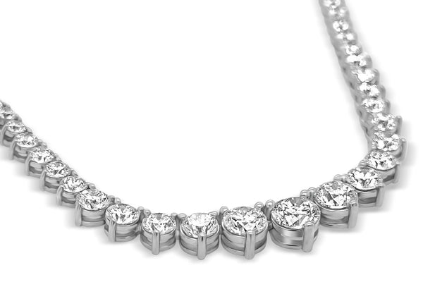 Necklace 18kt Gold Graduated Diamonds 13.19 cts