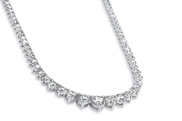 Necklace 18kt Gold Graduated Diamonds 5.20 cts