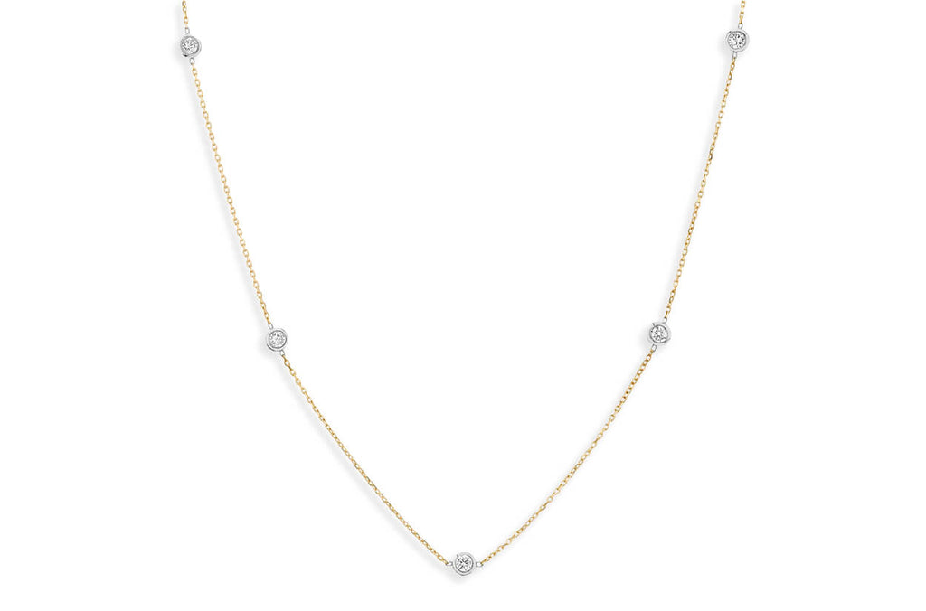 Necklace 18kt Yellow Gold Diamond by the Yard Chain 24 inches