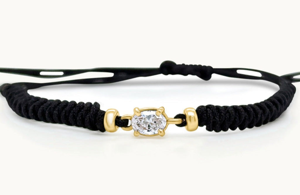 April Diamond & Gold Birthstone Bracelet
